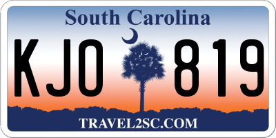 SC license plate KJO819