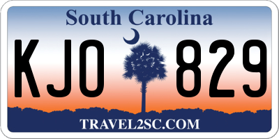SC license plate KJO829