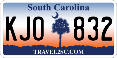 SC license plate KJO832