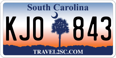 SC license plate KJO843