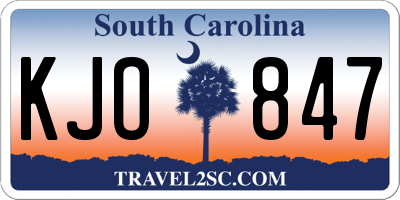 SC license plate KJO847