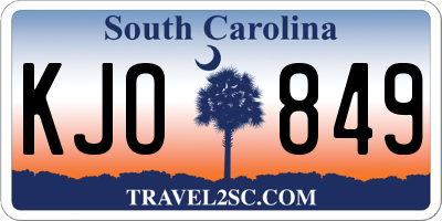 SC license plate KJO849