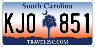 SC license plate KJO851