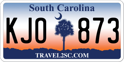 SC license plate KJO873
