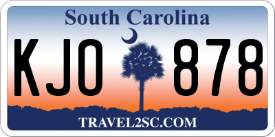 SC license plate KJO878
