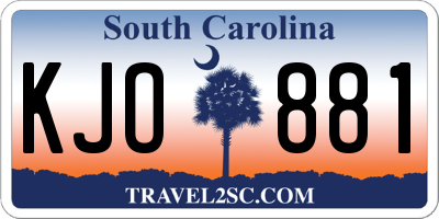 SC license plate KJO881