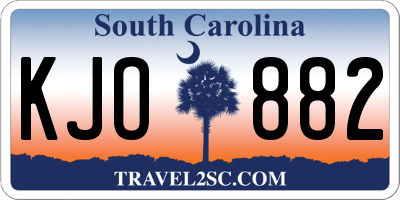 SC license plate KJO882