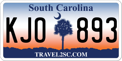 SC license plate KJO893
