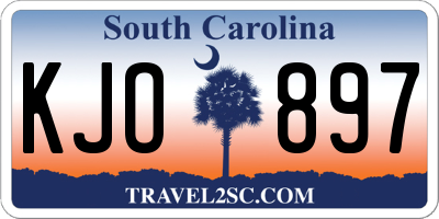 SC license plate KJO897