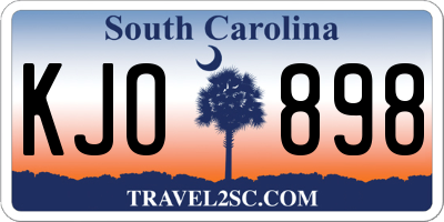 SC license plate KJO898