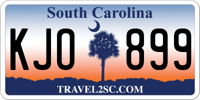 SC license plate KJO899