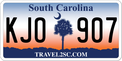 SC license plate KJO907