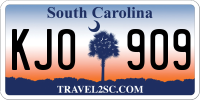 SC license plate KJO909