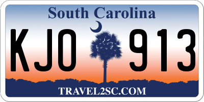 SC license plate KJO913
