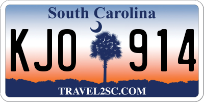 SC license plate KJO914