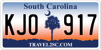 SC license plate KJO917