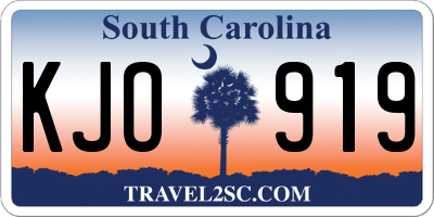 SC license plate KJO919
