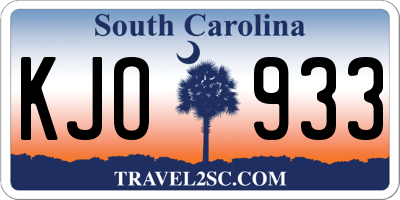 SC license plate KJO933