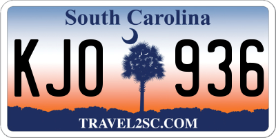 SC license plate KJO936