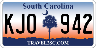 SC license plate KJO942