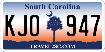 SC license plate KJO947