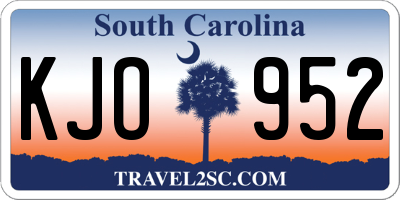 SC license plate KJO952
