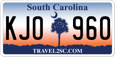 SC license plate KJO960