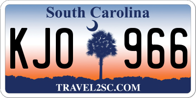 SC license plate KJO966