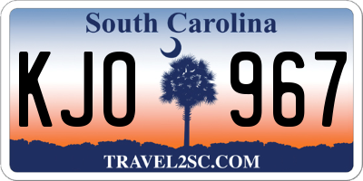 SC license plate KJO967