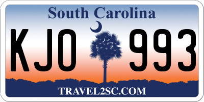 SC license plate KJO993