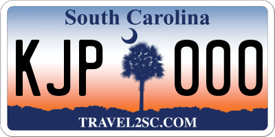 SC license plate KJP000