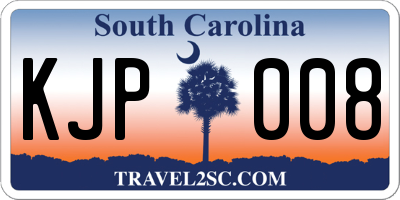 SC license plate KJP008