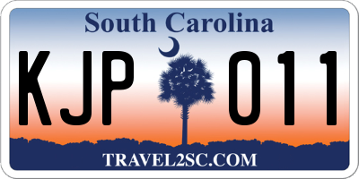 SC license plate KJP011