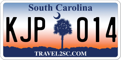 SC license plate KJP014