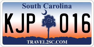 SC license plate KJP016