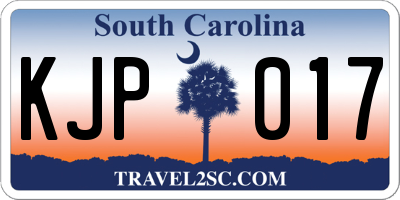 SC license plate KJP017
