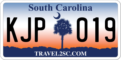 SC license plate KJP019