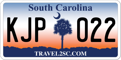 SC license plate KJP022