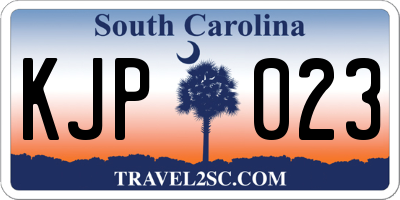 SC license plate KJP023