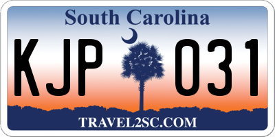 SC license plate KJP031