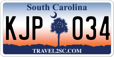 SC license plate KJP034