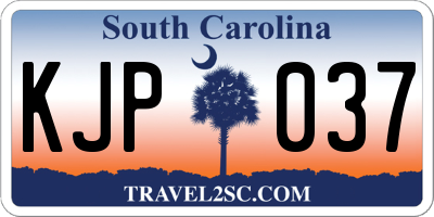 SC license plate KJP037