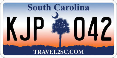 SC license plate KJP042