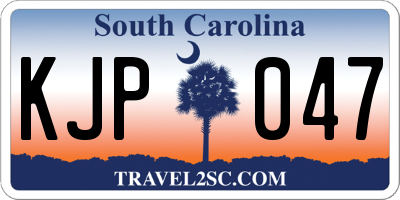 SC license plate KJP047