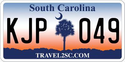 SC license plate KJP049