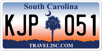 SC license plate KJP051