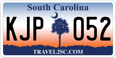 SC license plate KJP052
