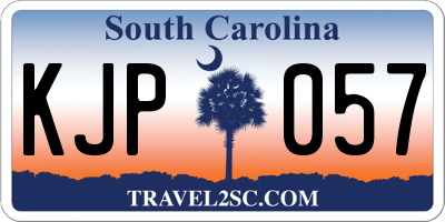 SC license plate KJP057