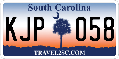 SC license plate KJP058