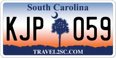 SC license plate KJP059